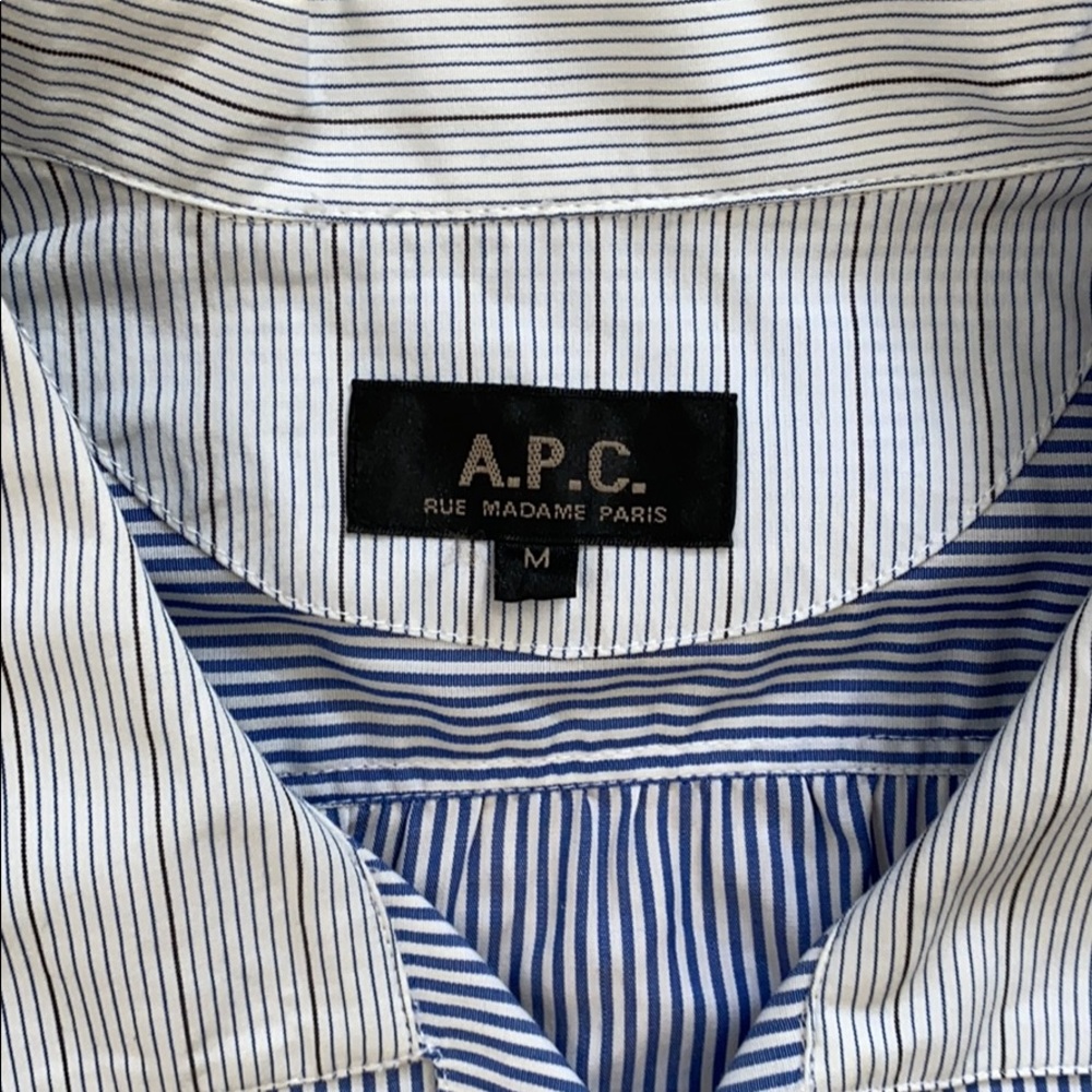 Apc Striped Button-Down Shirt View 2